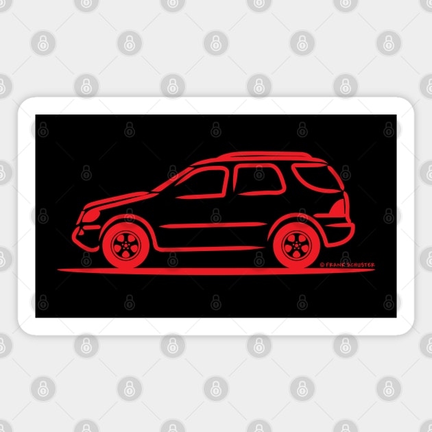 Mercedes Benz ML W163 Red Magnet by PauHanaDesign